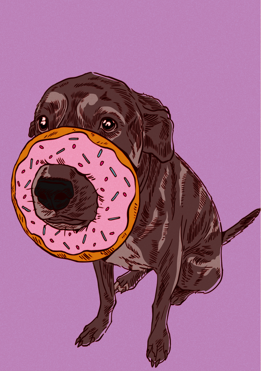Custom, Hand-Illustrated Pet Memorial Portrait by Yoko Molotov